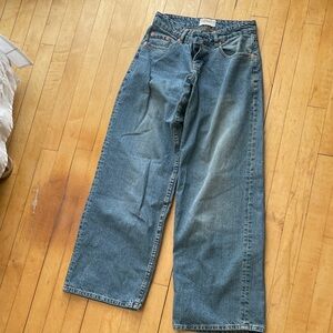 MOTEL ROCKS Roomy Extra Wide Low Rise 24W 32L College Blue